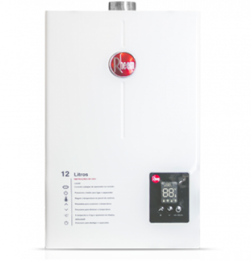 Aquecedor de Passagem Digital 12 litros Rheem Aquecedor de Passagem Digital 12 litros Rheem